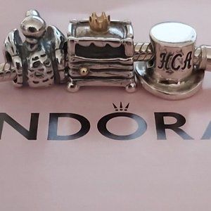 AUTHENTIC PANDORA *RETIRED & RARE* Sterling Silver Hans Christian Andersen Set